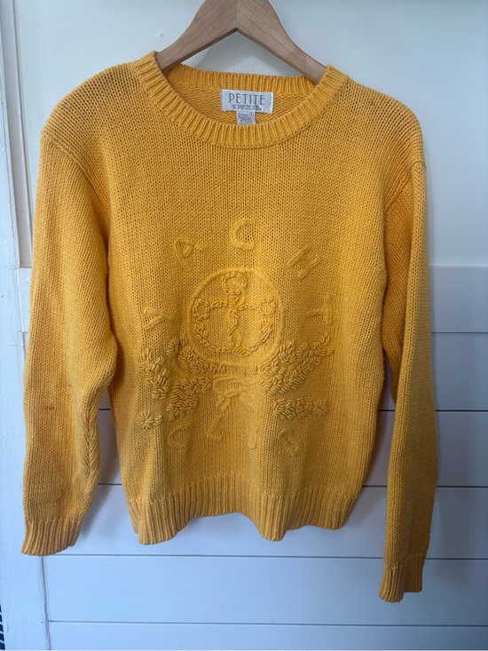 Petite Sophisticate Sweaters - “Yacht Club” Vintage Sweater | Yellow | Small
